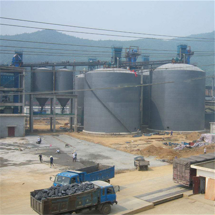 七台河水泥钢板仓2座3000吨青岛项目进入施工